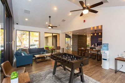 Clubhouse with game area l Mountain Run Apartments